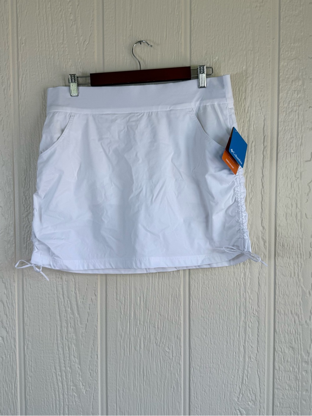 Columbia White Athletic Skort with Side Ruching